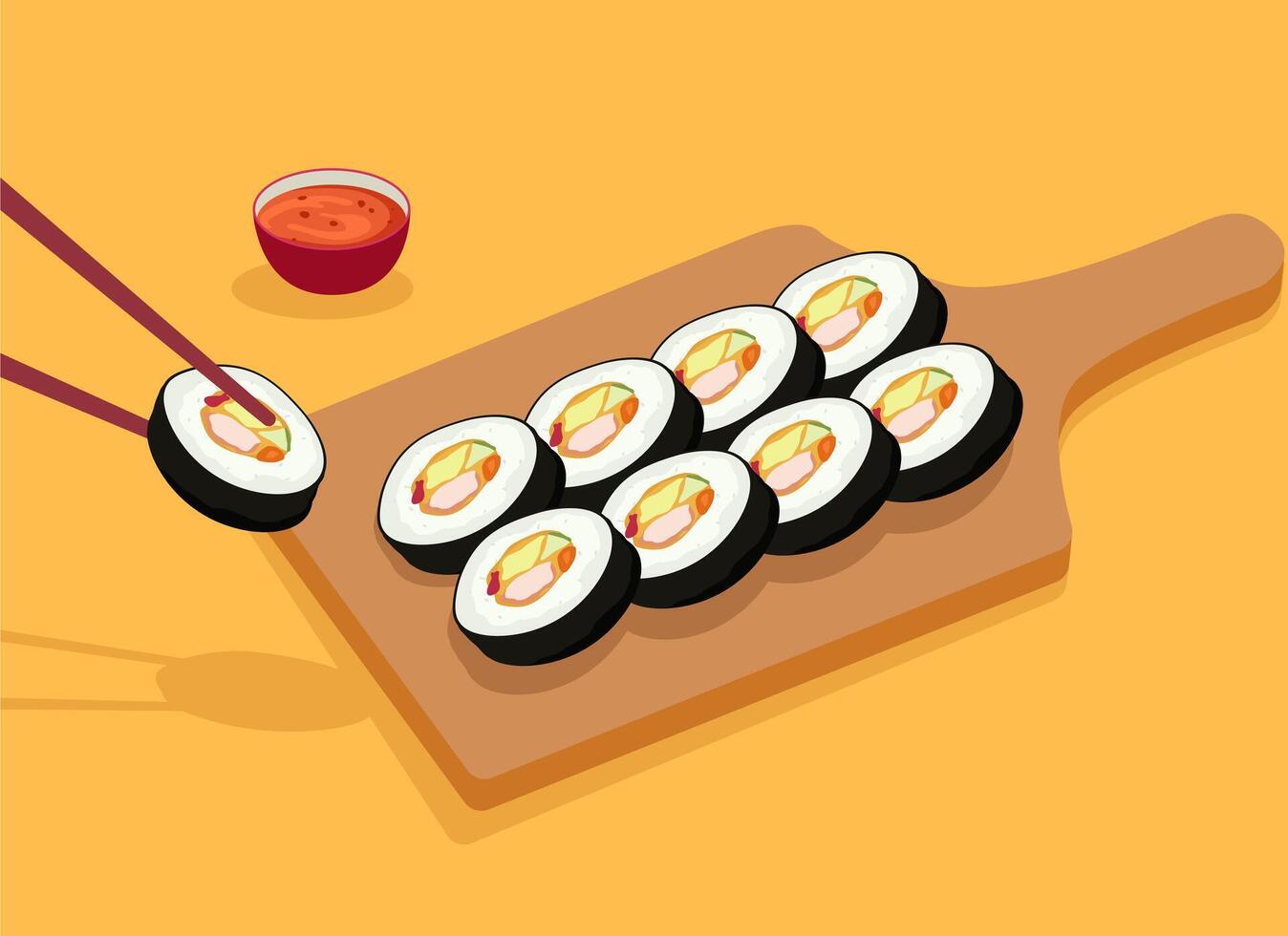 Sushi Dish Illustration vector