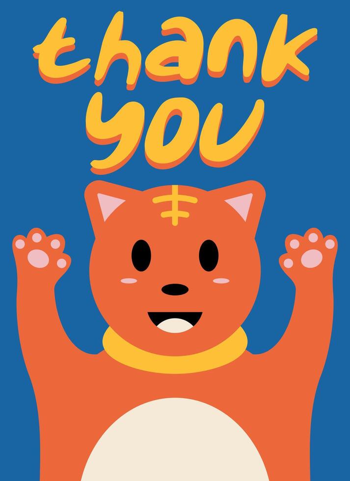 Thank You Card Illustration vector