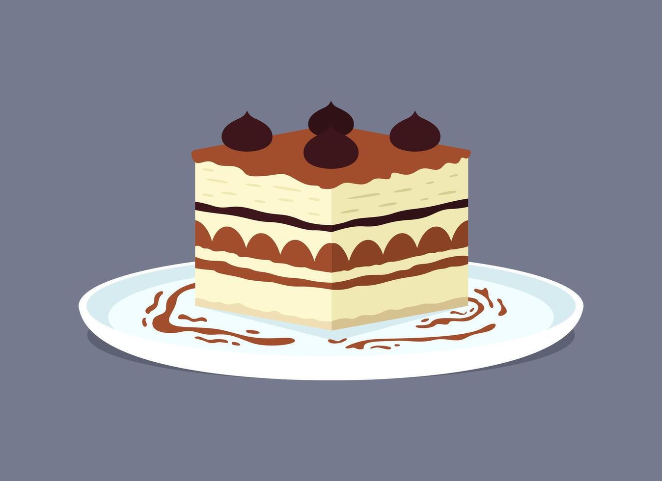 Tiramisu Dish Illustration vector