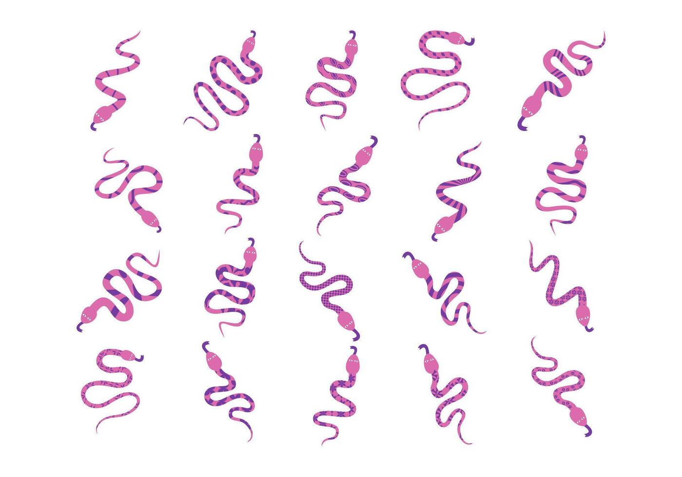 Cute Snake Pattern Element vector