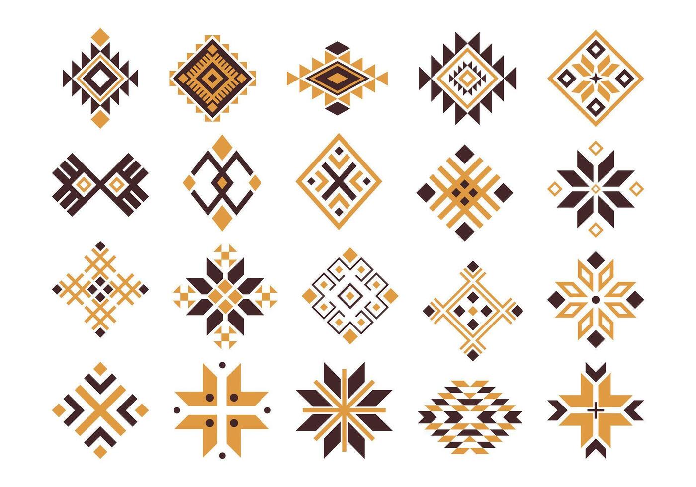 Geometric Ethnic Pattern Element vector