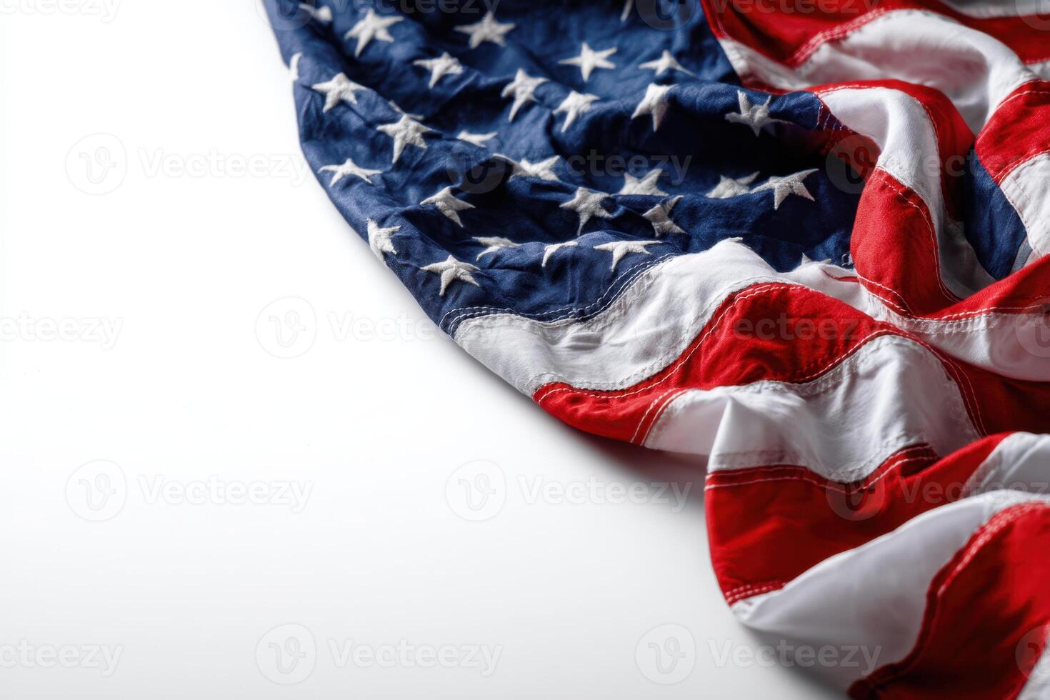 American Flag Symbolic Colors Waves Stripes Stars Patriotism National Pride United States Freedom Democracy Independence Respect Cultural Heritage Tradition photo