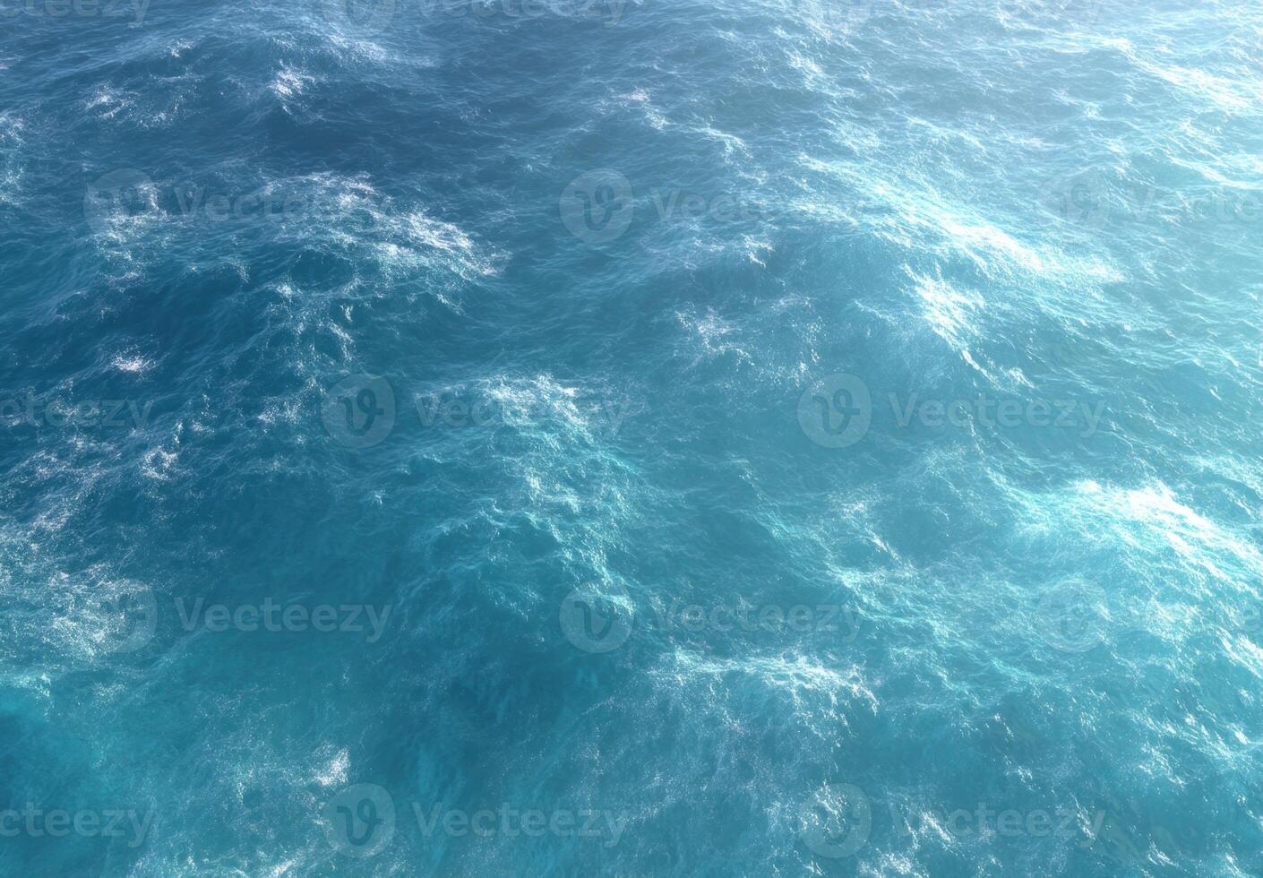 A view of the ocean from above with waves photo