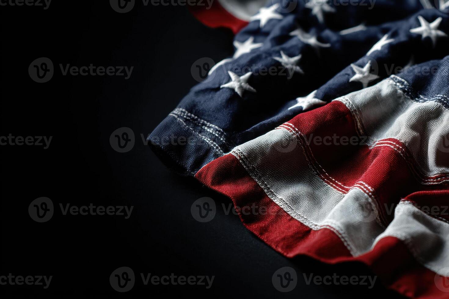 American Flag Waving Stars and Stripes Symbolizing Patriotism and Democracy with Patriotic Red White and Blue Colors Celebrating National Holidays photo