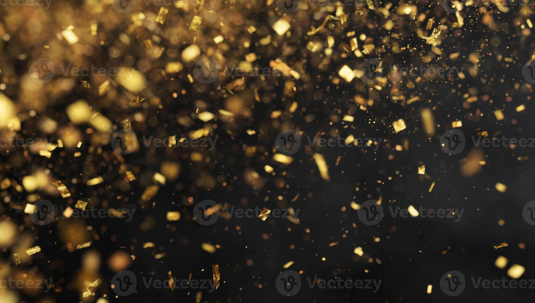 A Shower of Golden Delight Exploring the Beauty of Glimmering Confetti Particles in Motion Creating Joy and Festivity with Sparkling Visuals and Captivating Moments photo
