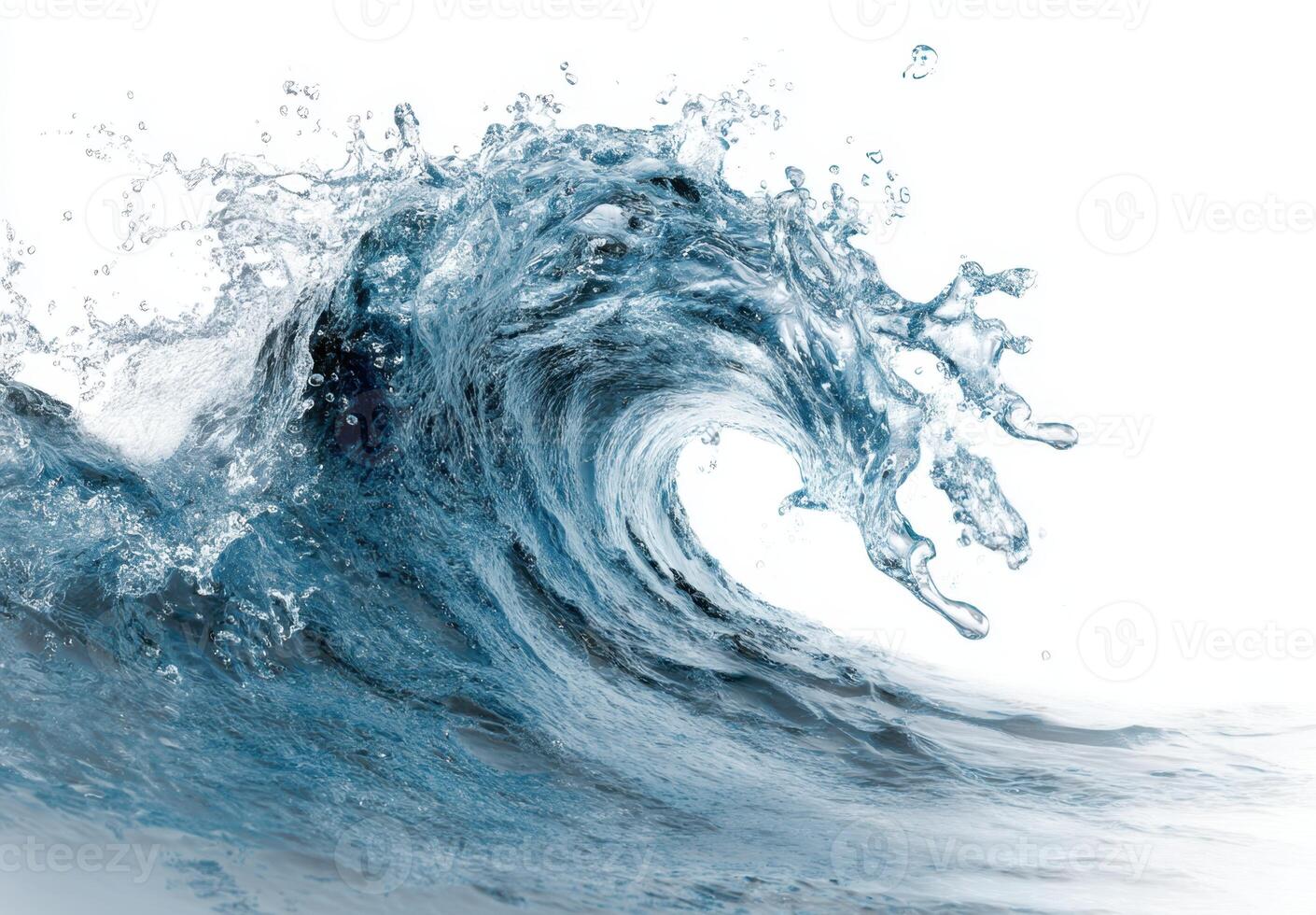 The Dynamic Splendor of a Cresting Ocean Wave A Symphony of Blue Water Energy and Serene Natural Beauty Displayed in a Mesmerizing Aquatic Performance photo