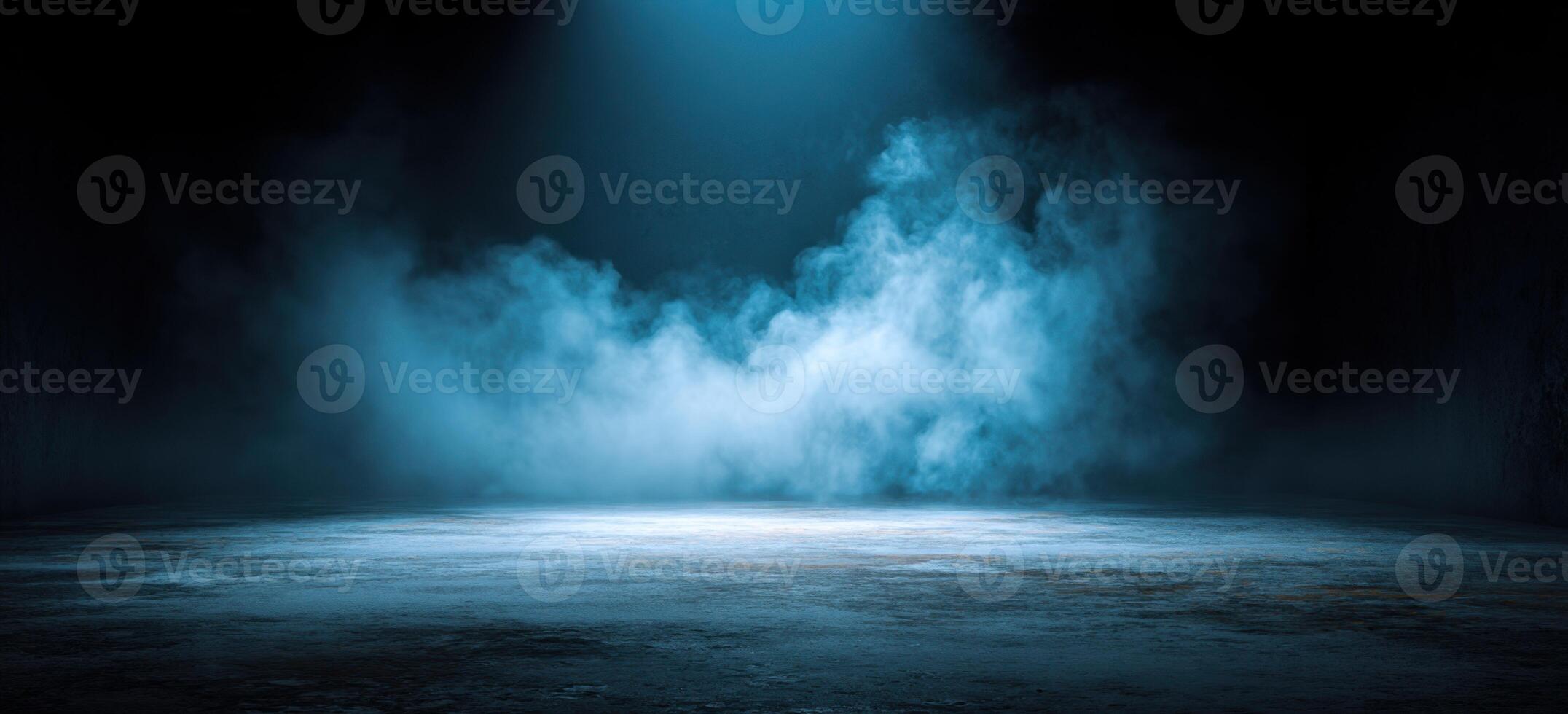 An empty room with smoke coming out of the floor photo
