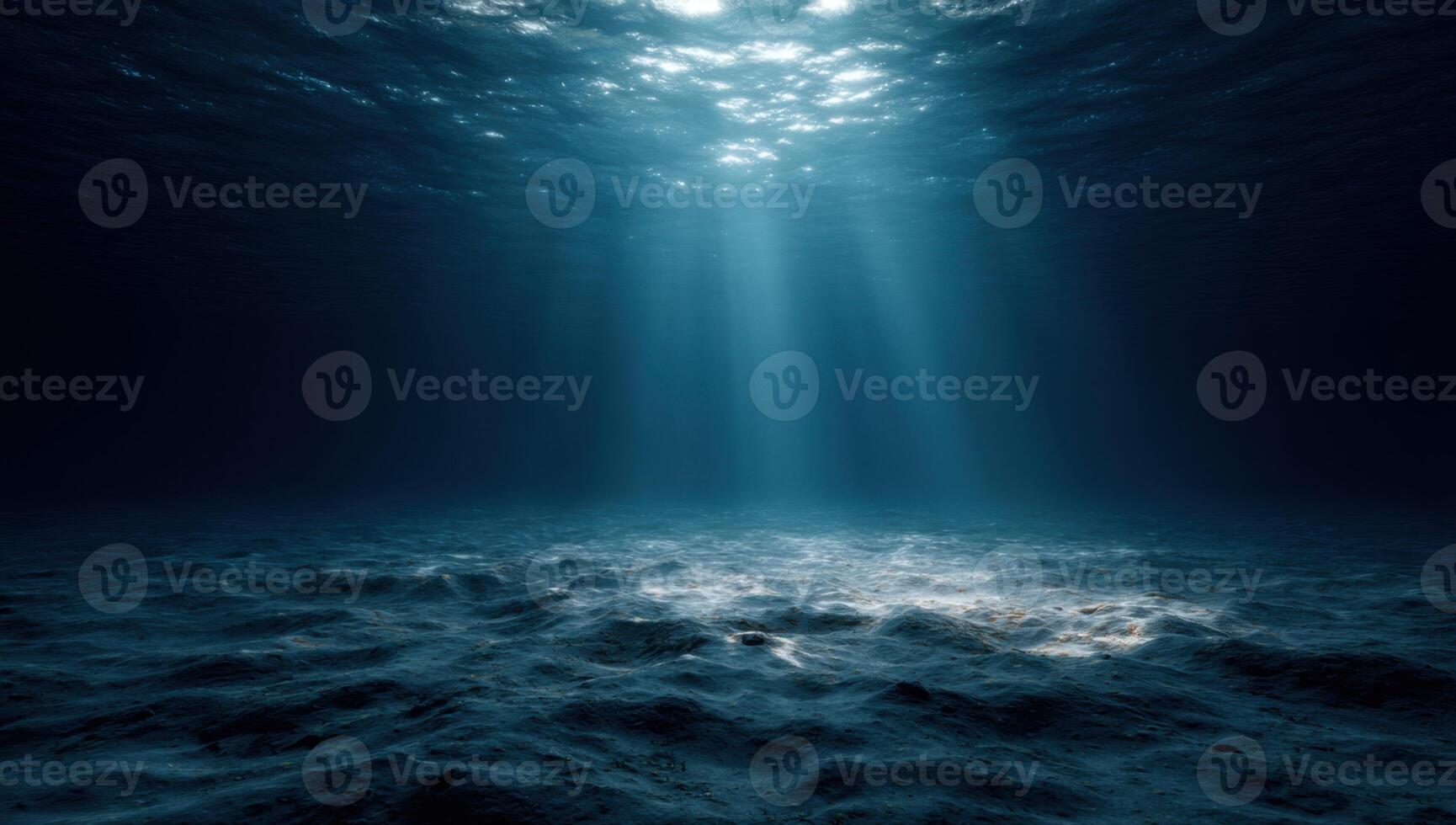 A Deep Dive into the Oceanic Realm Exploring Underwater Landscapes Sunlight Piercing Through the Depths Discovering Marine Ecosystems and Embracing the Serenity of the Vast Blue Expanse photo