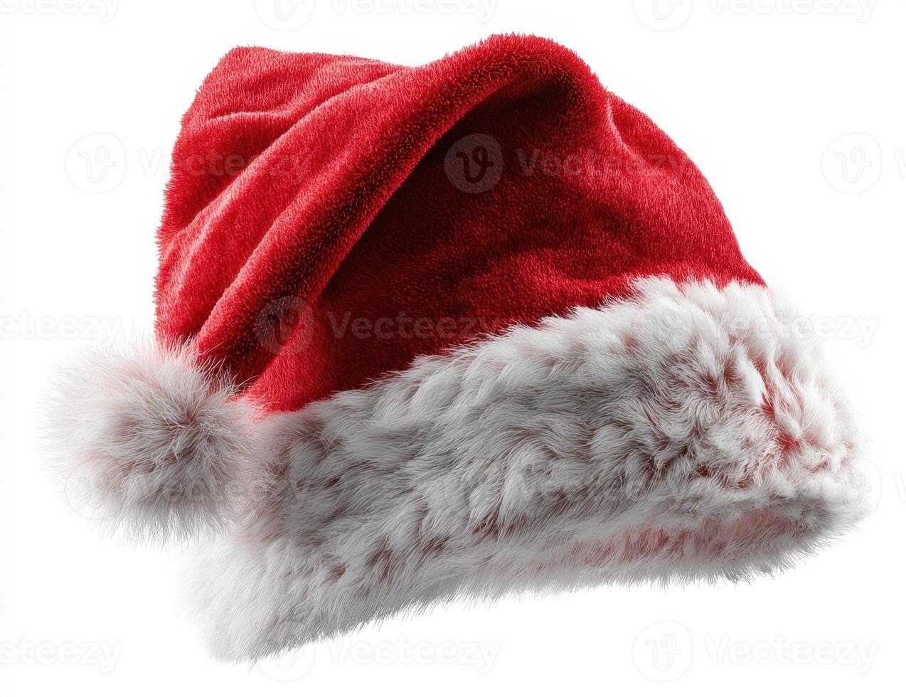 The Festive Charm of Santa's Hat A Symbol of Christmas Joy and Warmth Radiating the Holiday Spirit with its Iconic Red and White Design photo