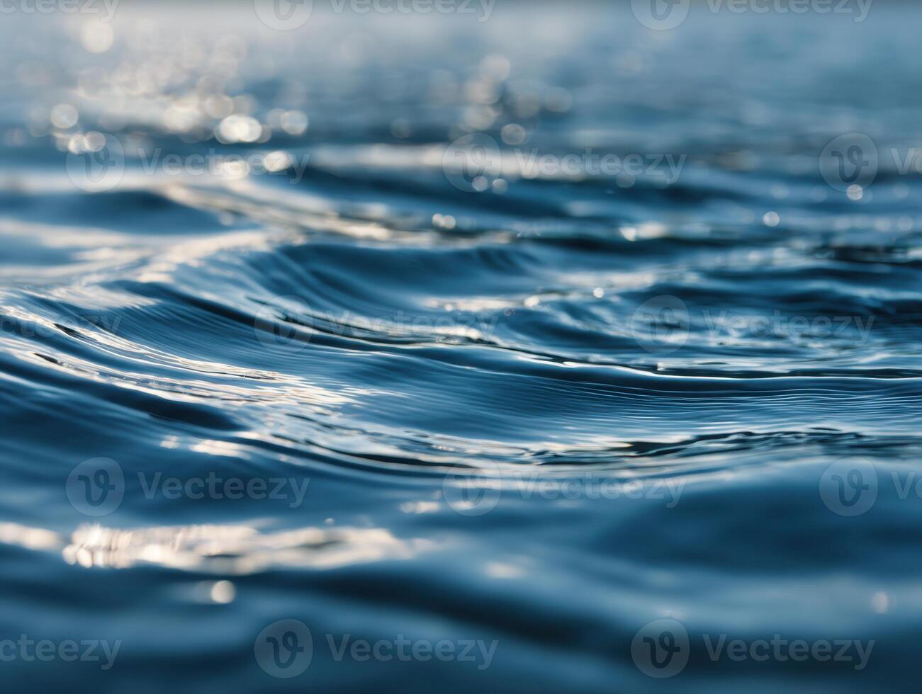 Serene Reflection of the Sun on the Tranquil Water Surface Evoking a Sense of Peace and Calmness in Nature's Embrace with Gentle Waves photo