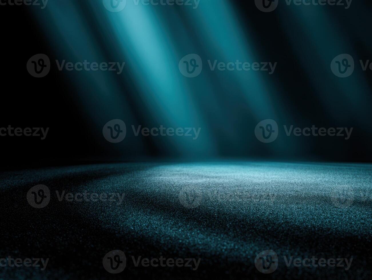 An empty room with blue lights photo