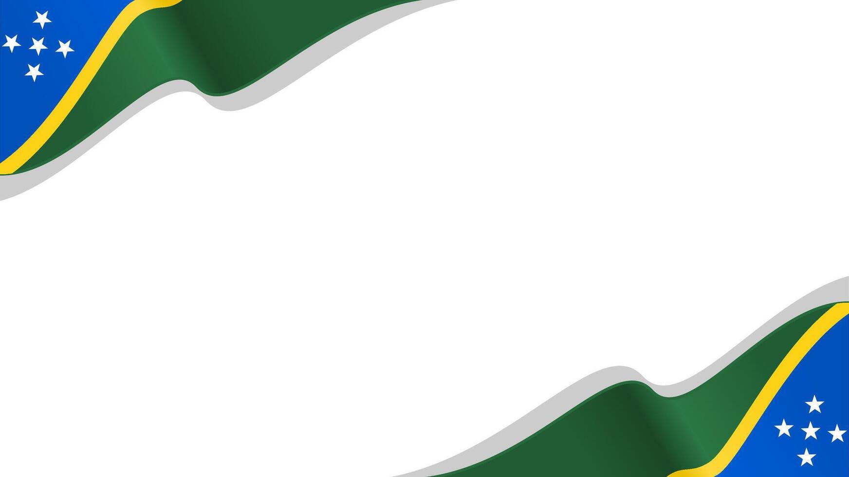 waving solomon islands flag frame background with copy space for text. solomon islands national day vector