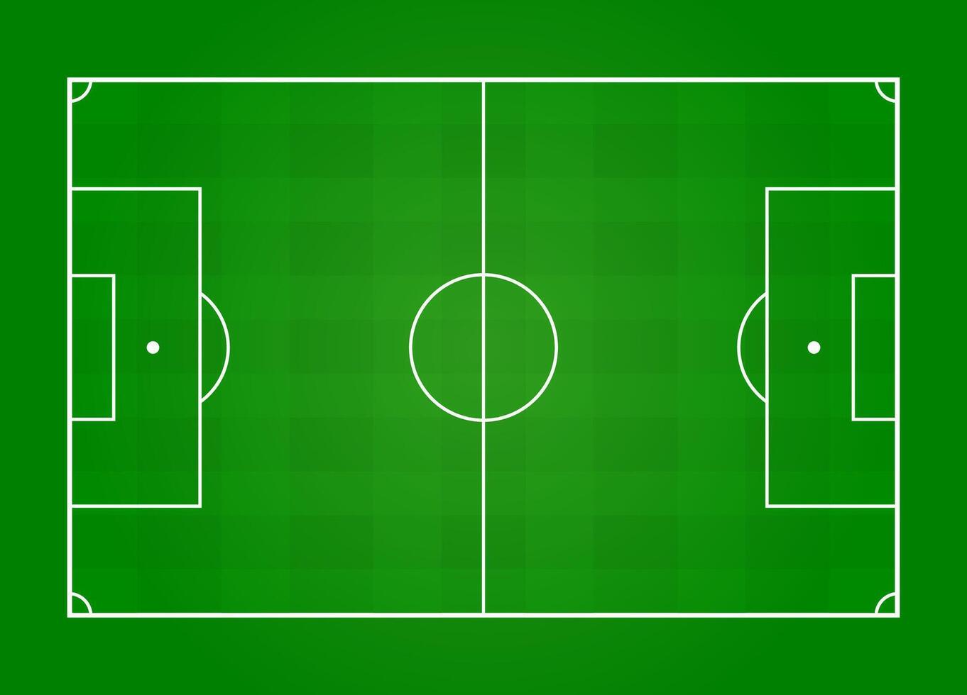 Football pitch. Football field. Top view of a standard soccer field with green grass and striped pattern vector