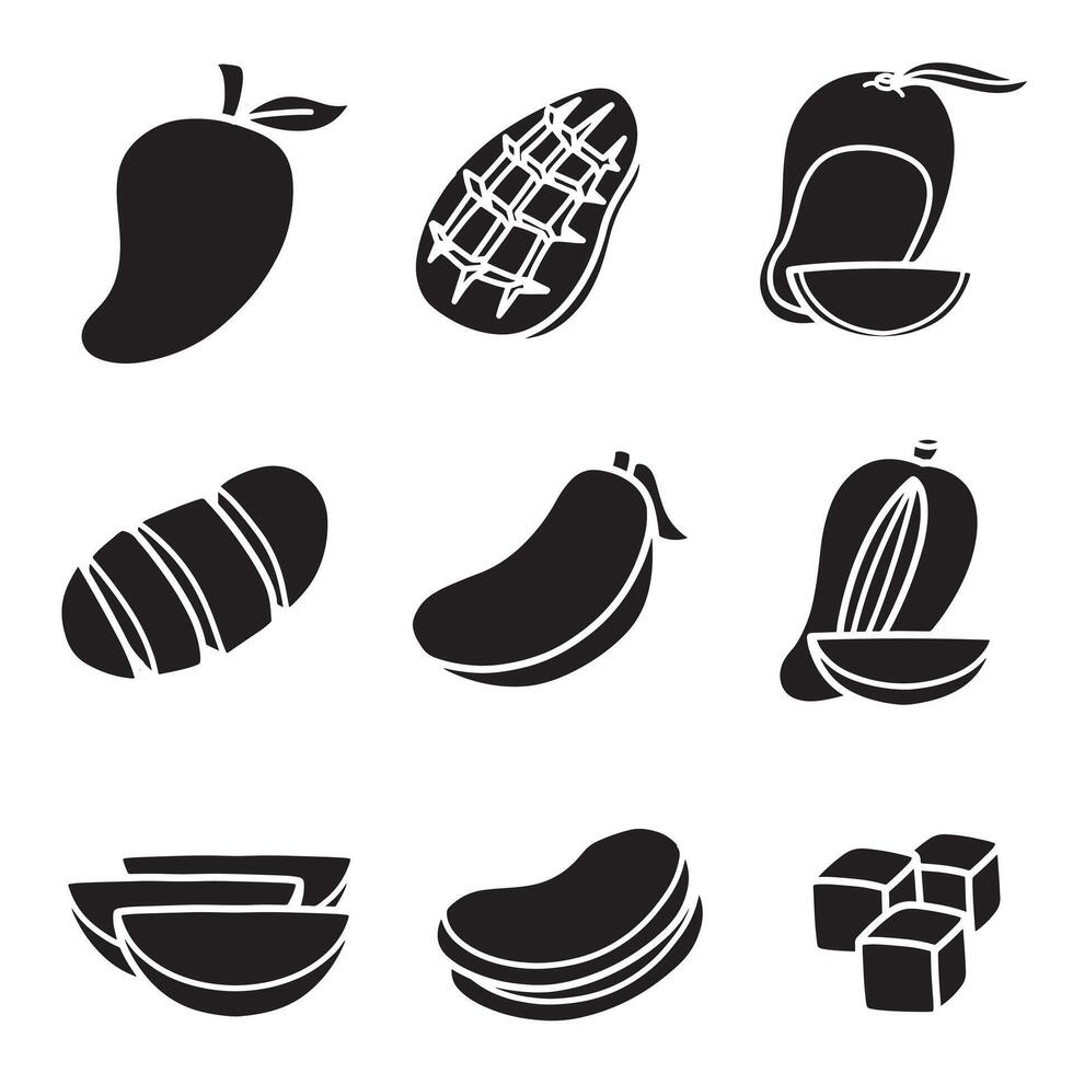 sets of mango good for icon, symbol, logo, element design, etc vector