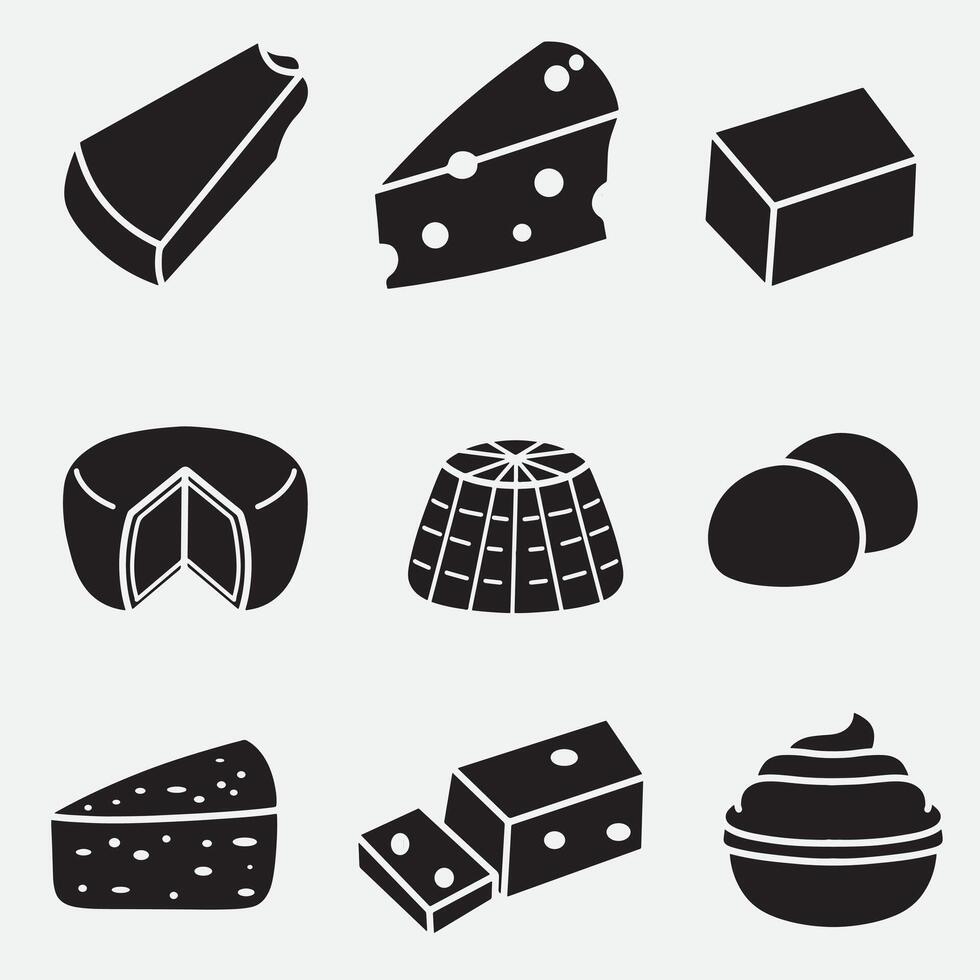 sets of cheese good for icon, symbol, logo, element design, etc vector