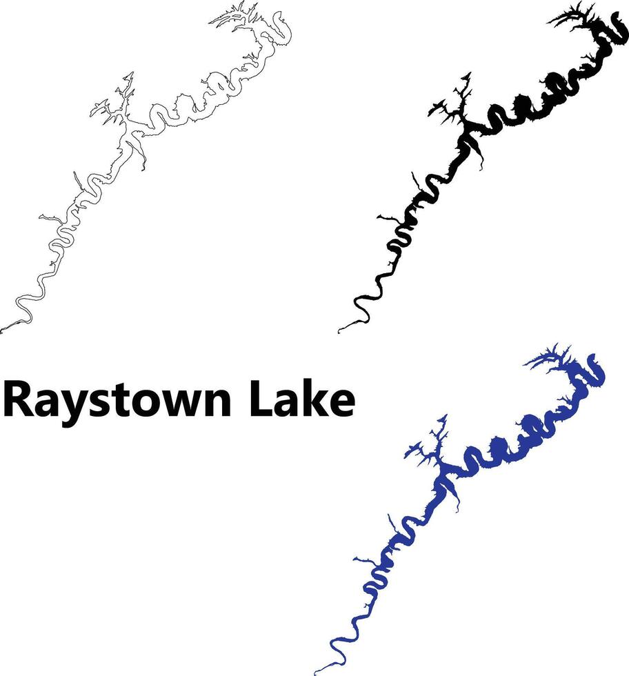 Raystown Lake icon. Raystown Lake Outline. Raystown Lake Pennsylvania Map. Text word. flat style. vector
