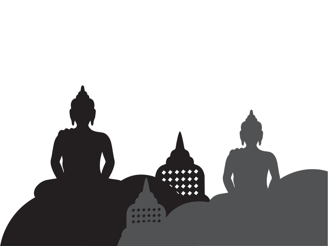 happy Vesak Day Background Black and White vector