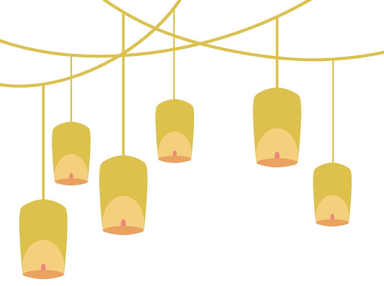 Vesak Day Lantern Hanging vector
