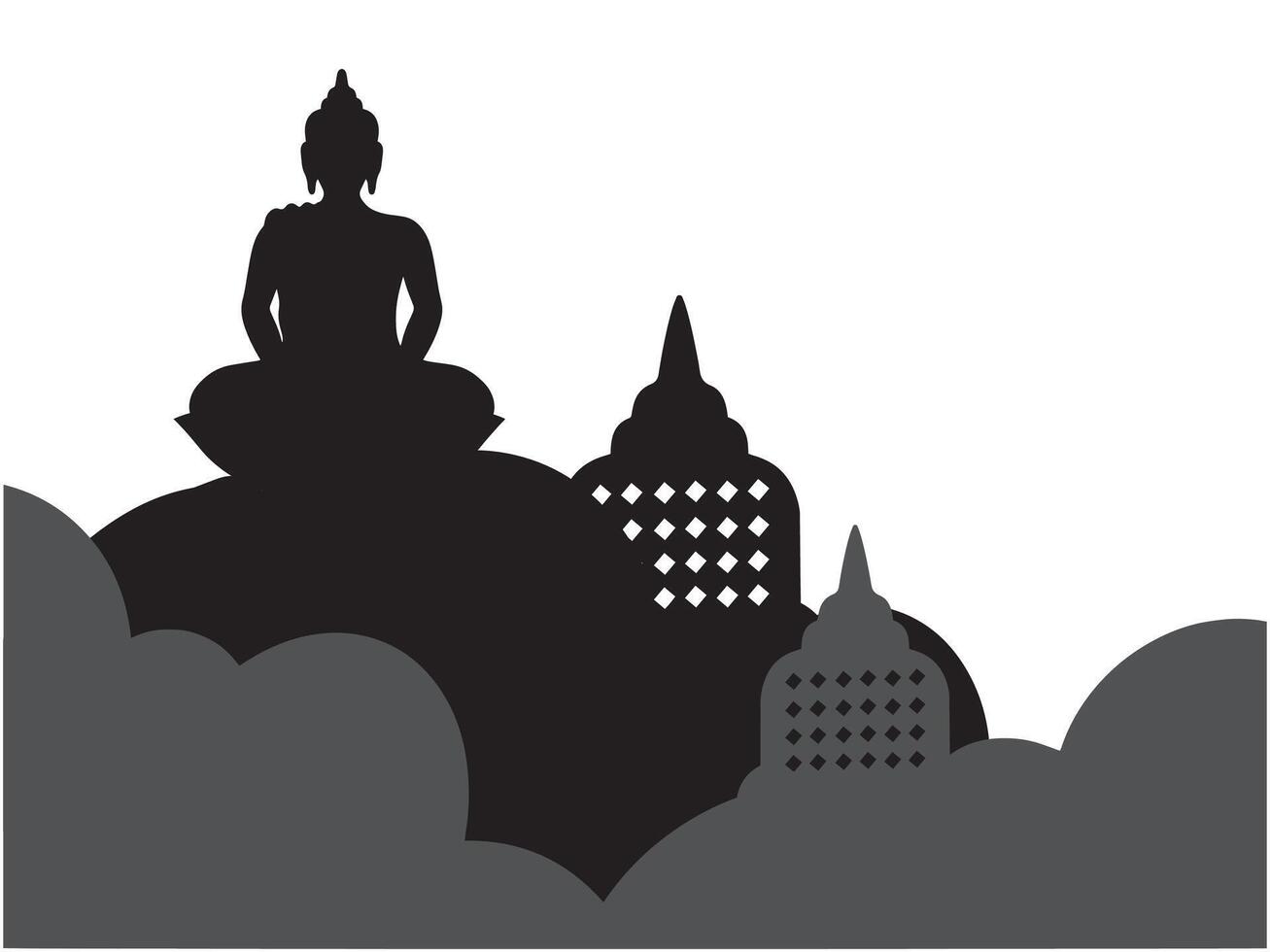 Vesak Day Frame Outline vector