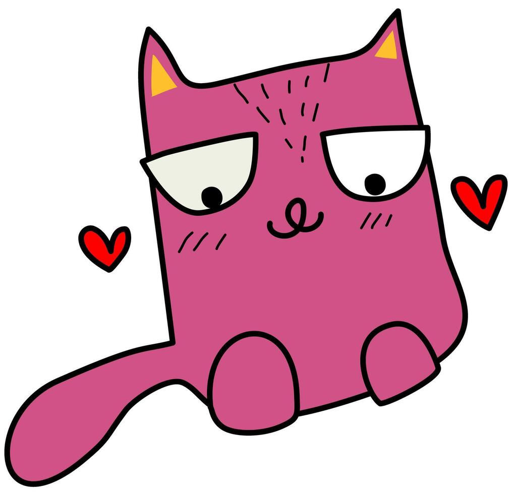 The mischievous cat and his gang vector