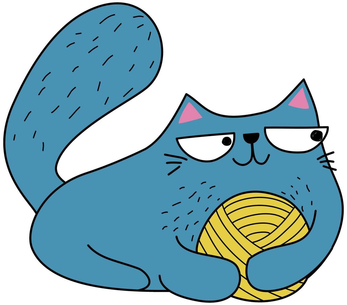 A playful cat vector