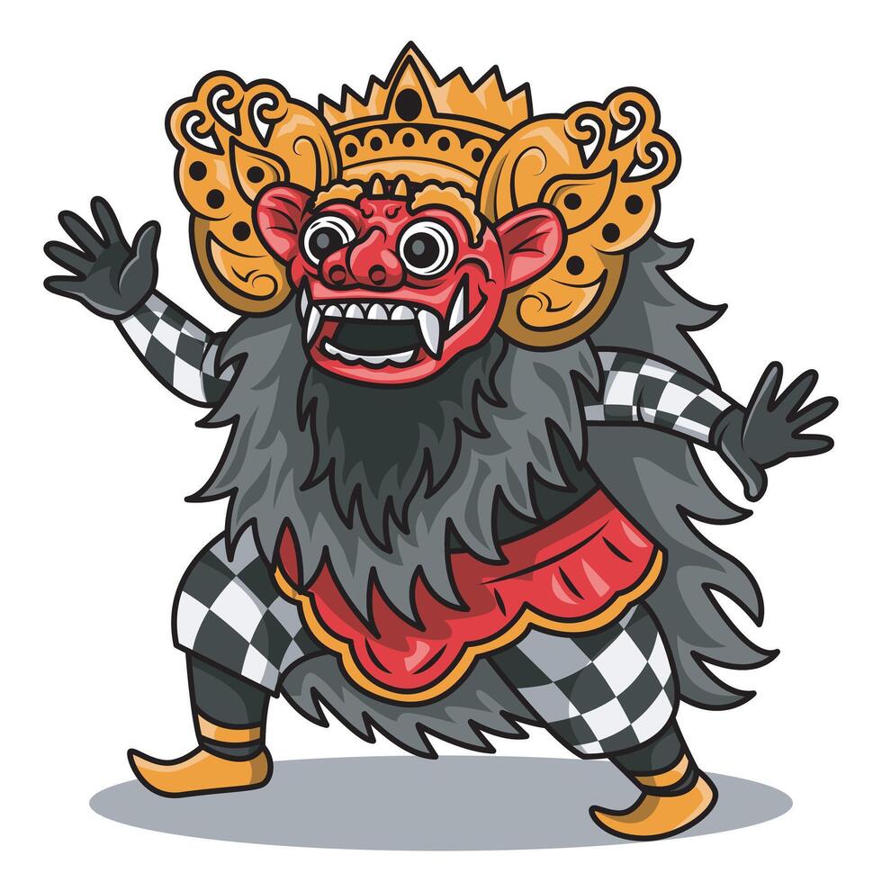 Illustration of Barong Balinese Mythical Character vector