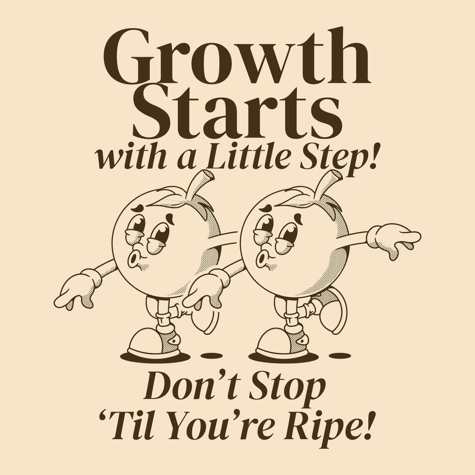 Motivational Tomato Characters Marching Toward a Juicy Future vector