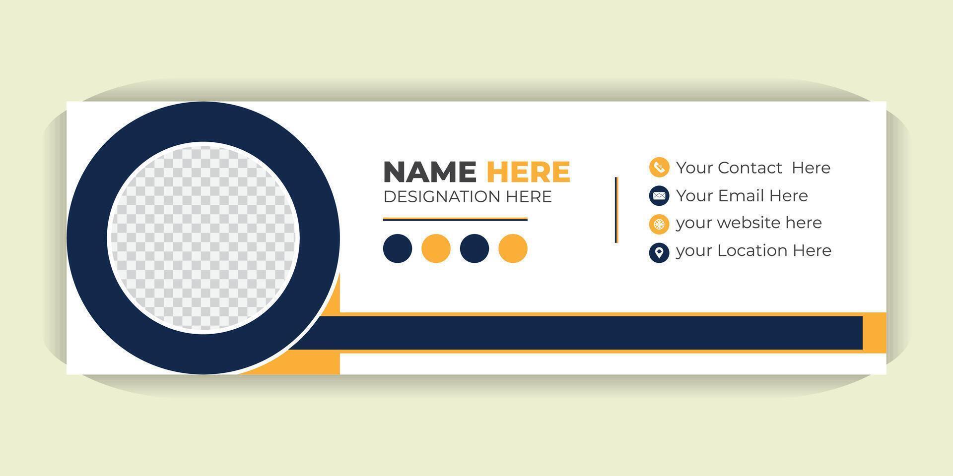 Creative Email Signature Design, email footer or flat mail template, Corporate Email Footer Template, Modern and Clean Business Design vector
