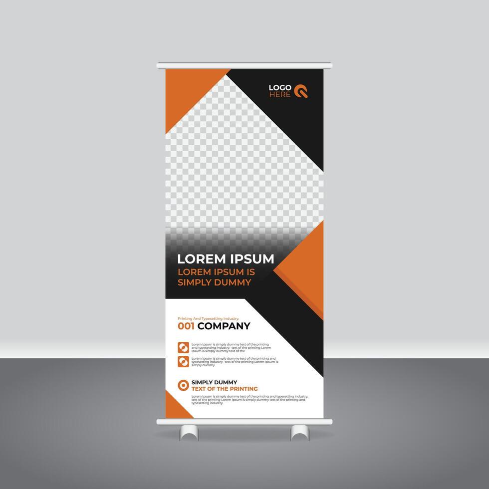 Versatile Roll Up Banner Templates, From 32 to 71 inch for Events and Ads, Modern Advertising Banner Template, Roll Up, Flyer, X-Banner Design vector