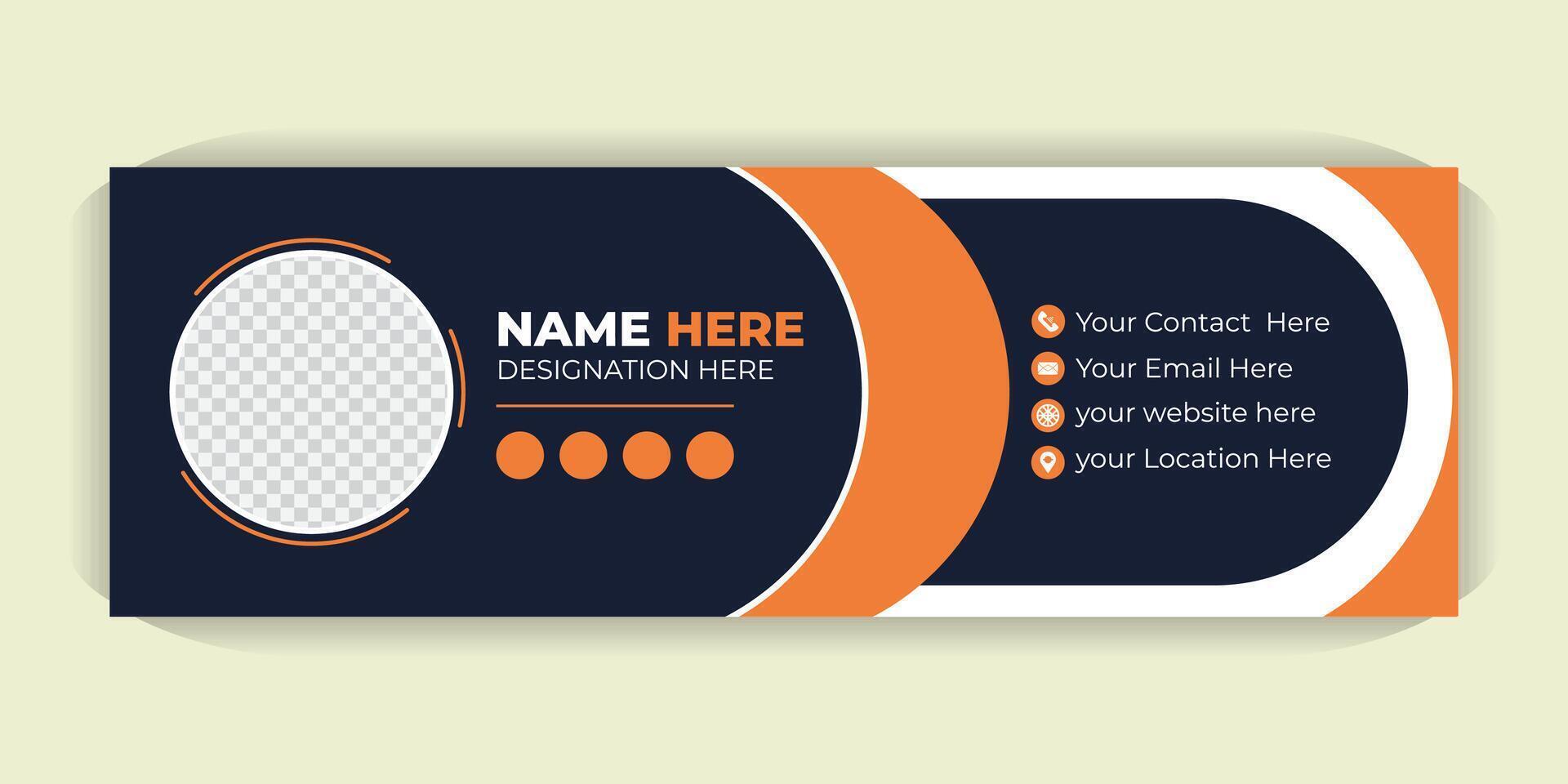 Email Signature Design, Custom HTML Templates with Photo, Contact Info and Social Media Icons for Gmail, Outlook and Professional Branding vector