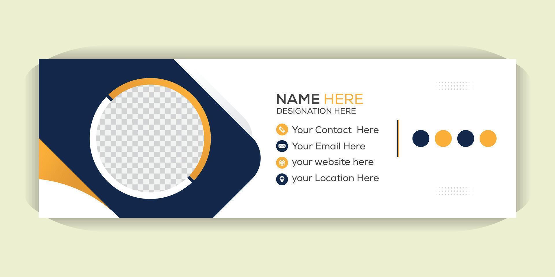 Creative Modern Email Signature Template, Professional Business Design, Corporate Business Email Signature Template, Clean and Stylish Layout vector