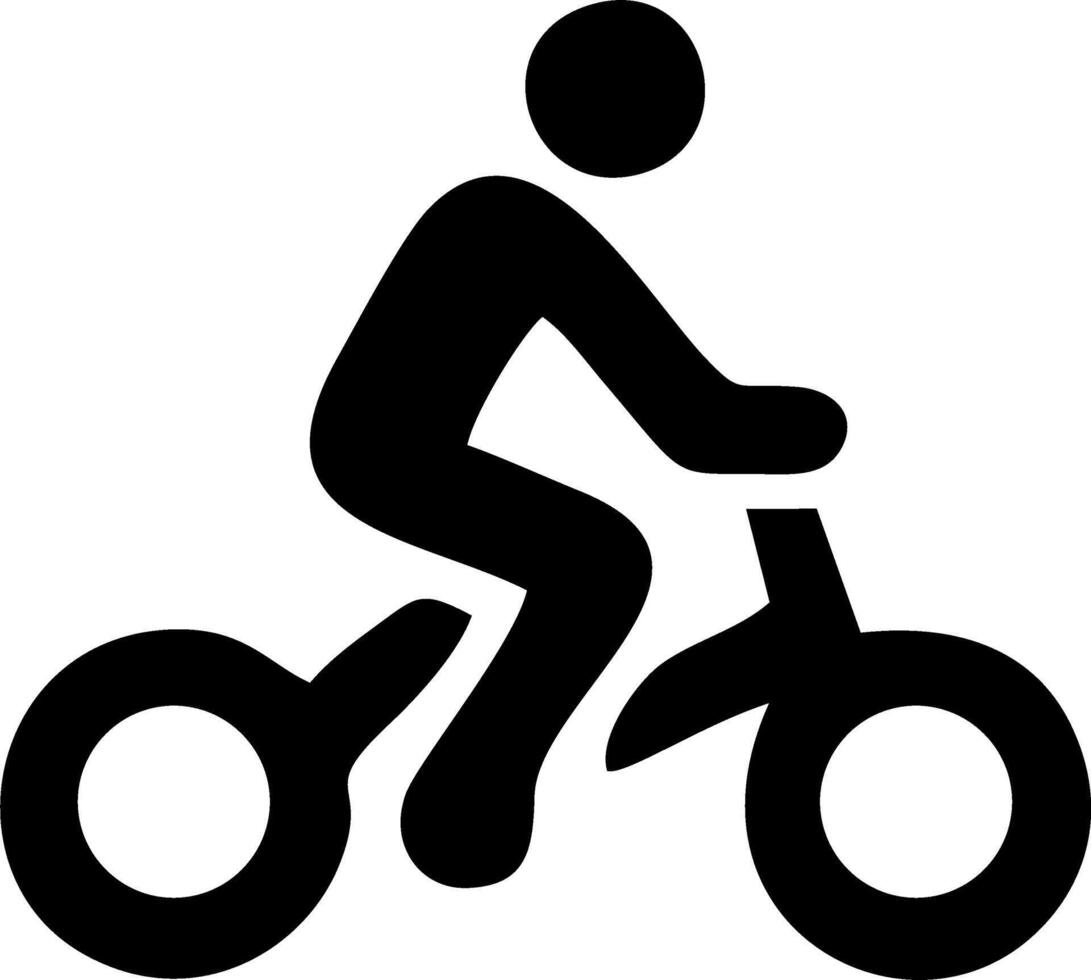 Active lifestyle joyful ride cycling fun person on bike outdoor adventure vector