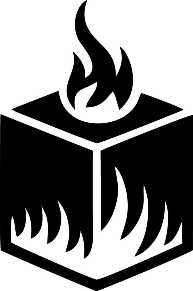 Warning Symbol, Fire Hazard in a Box vector