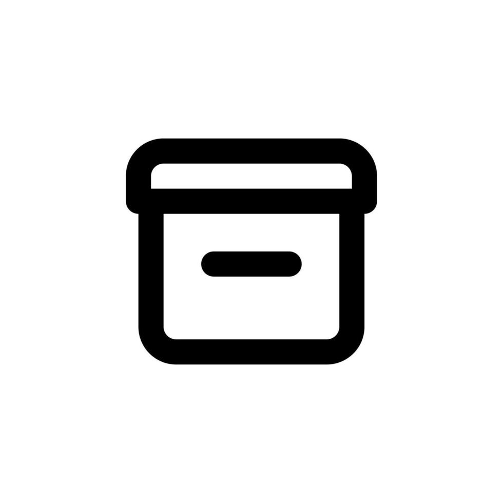Bold Outline Simple Box Icon Design for Web and App vector