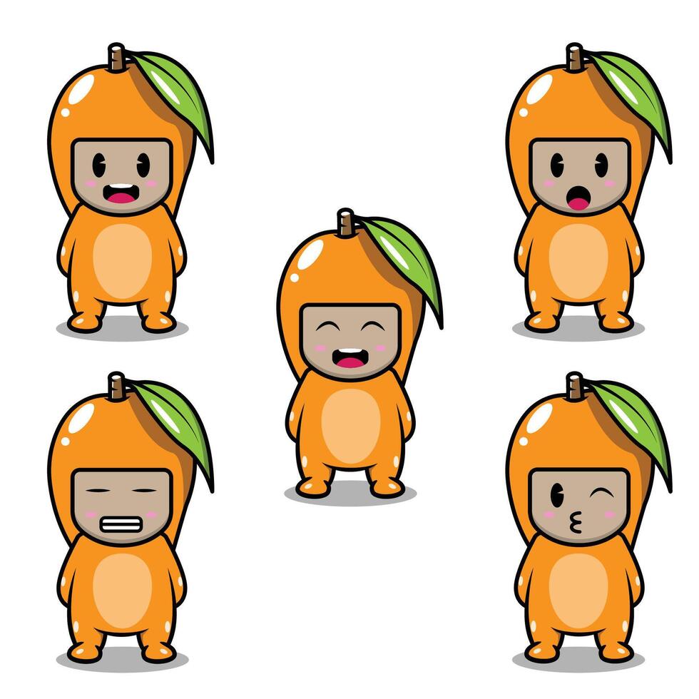 Mango Fruit Emoji vector