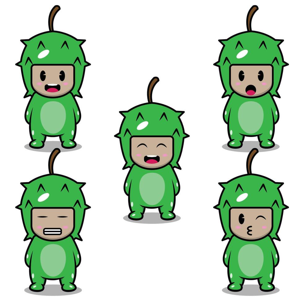 Soursop Fruit Emoji vector