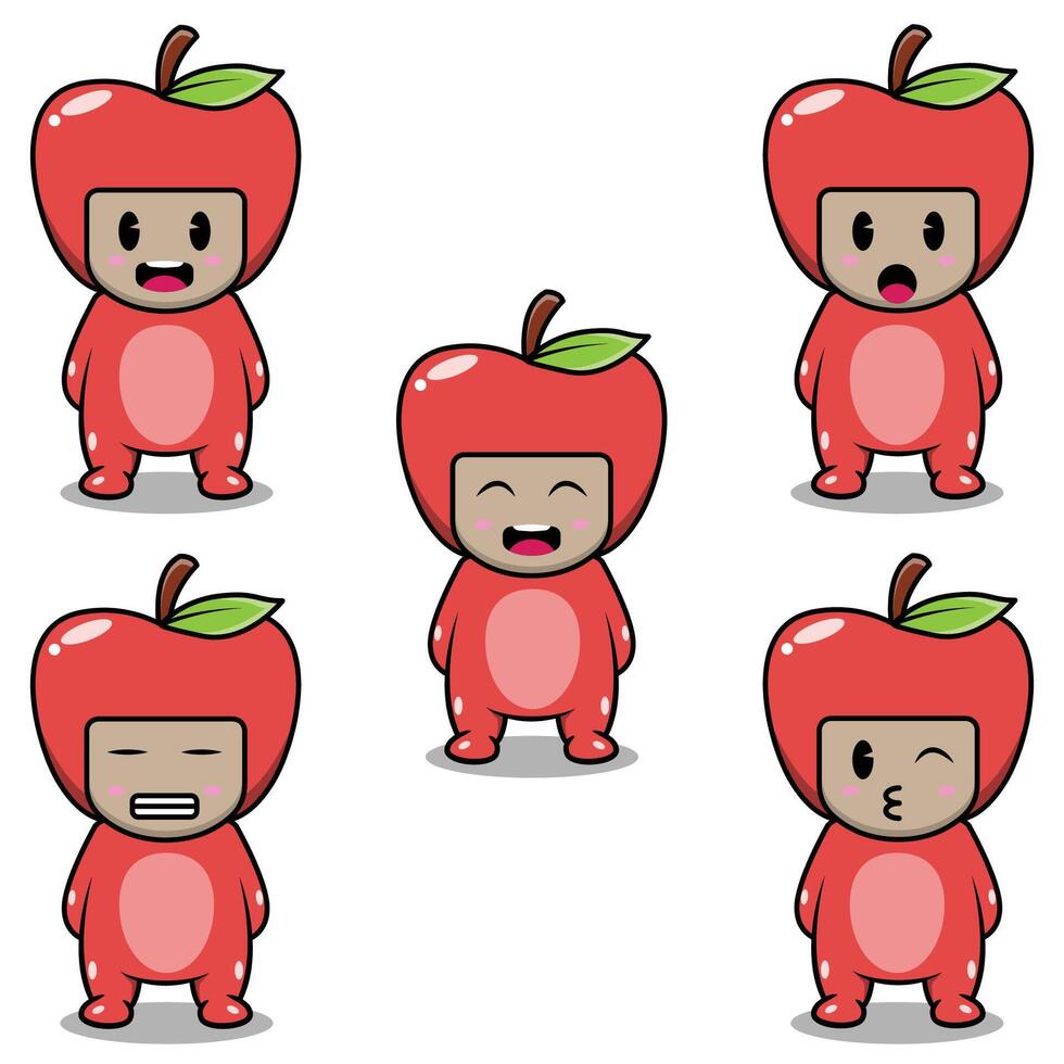 Apple Fruit Emoji vector