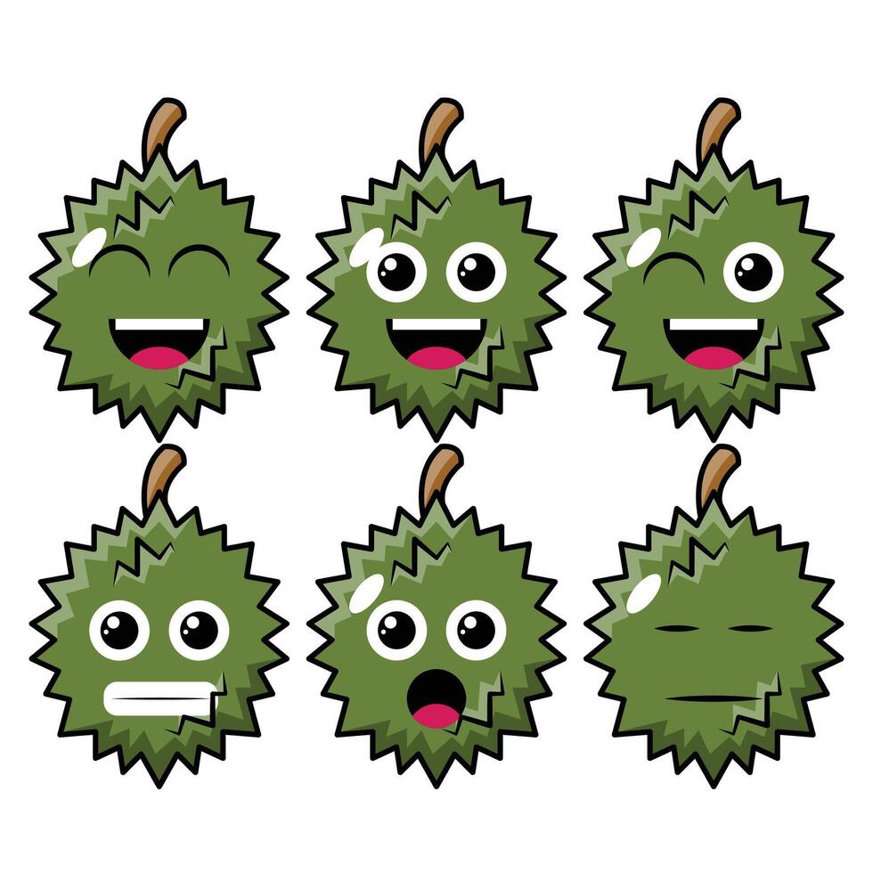 Durian Emoticon Illustration vector