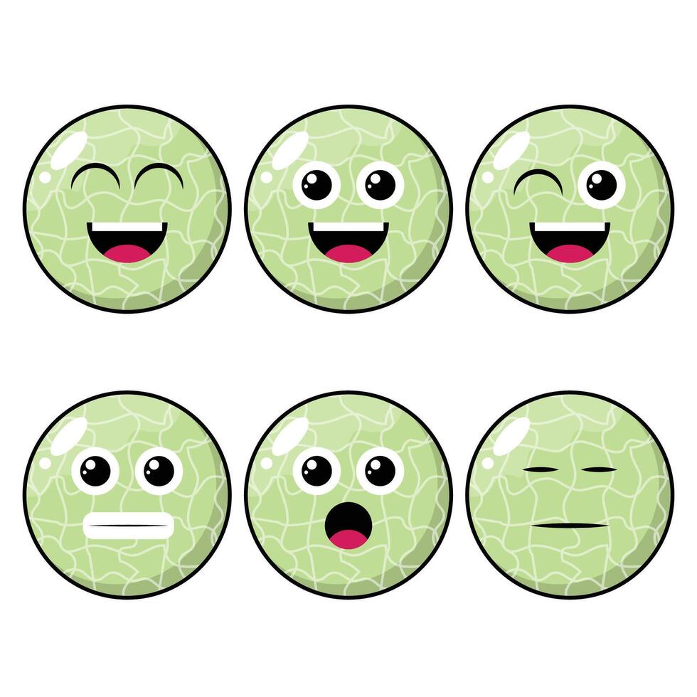 a Melon Emoticon Illustration vector