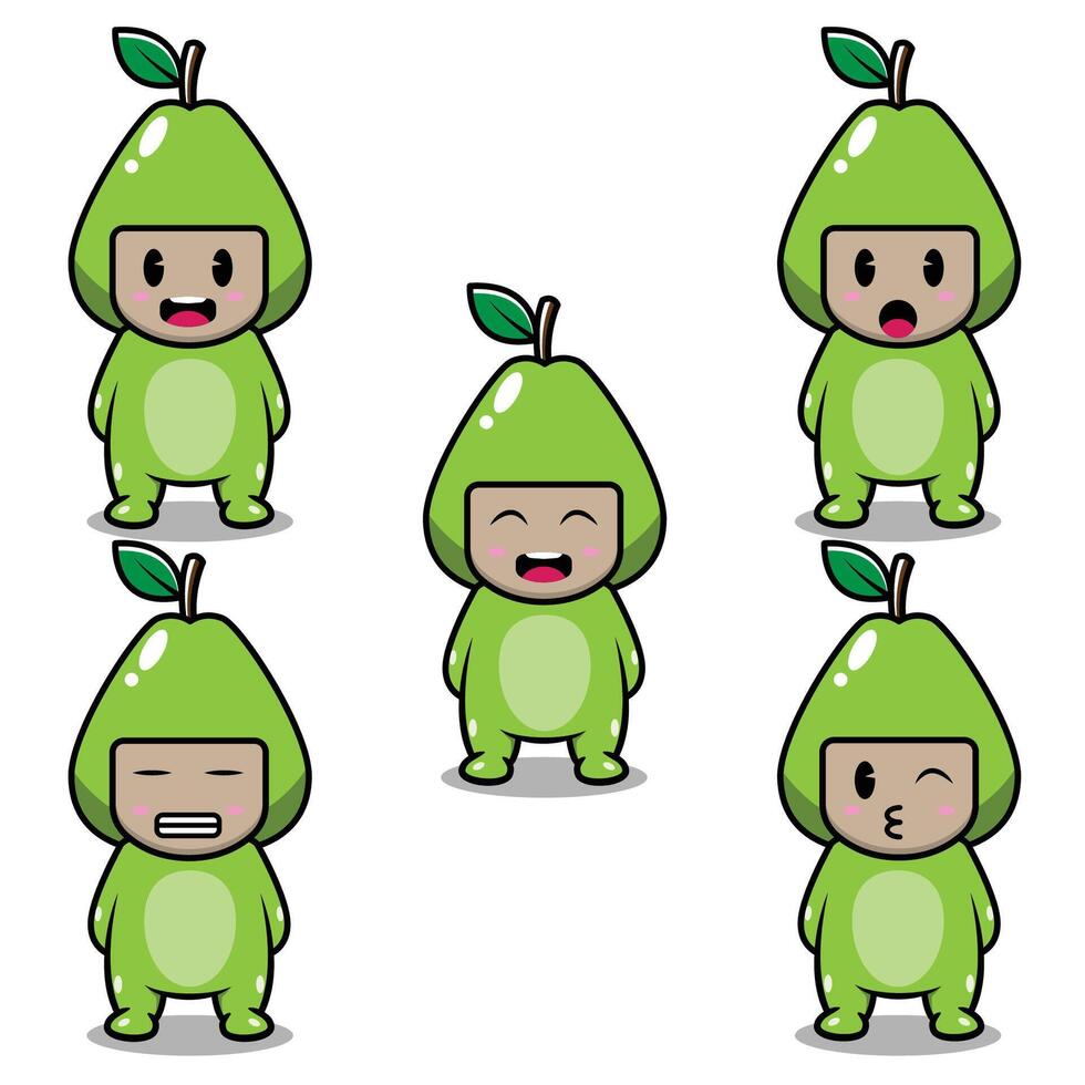Guava Fruit Emoji vector