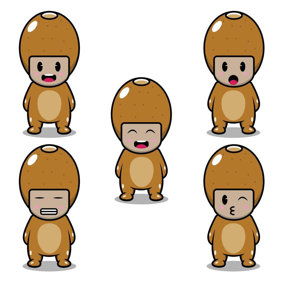 Kiwi Fruit Emoji vector