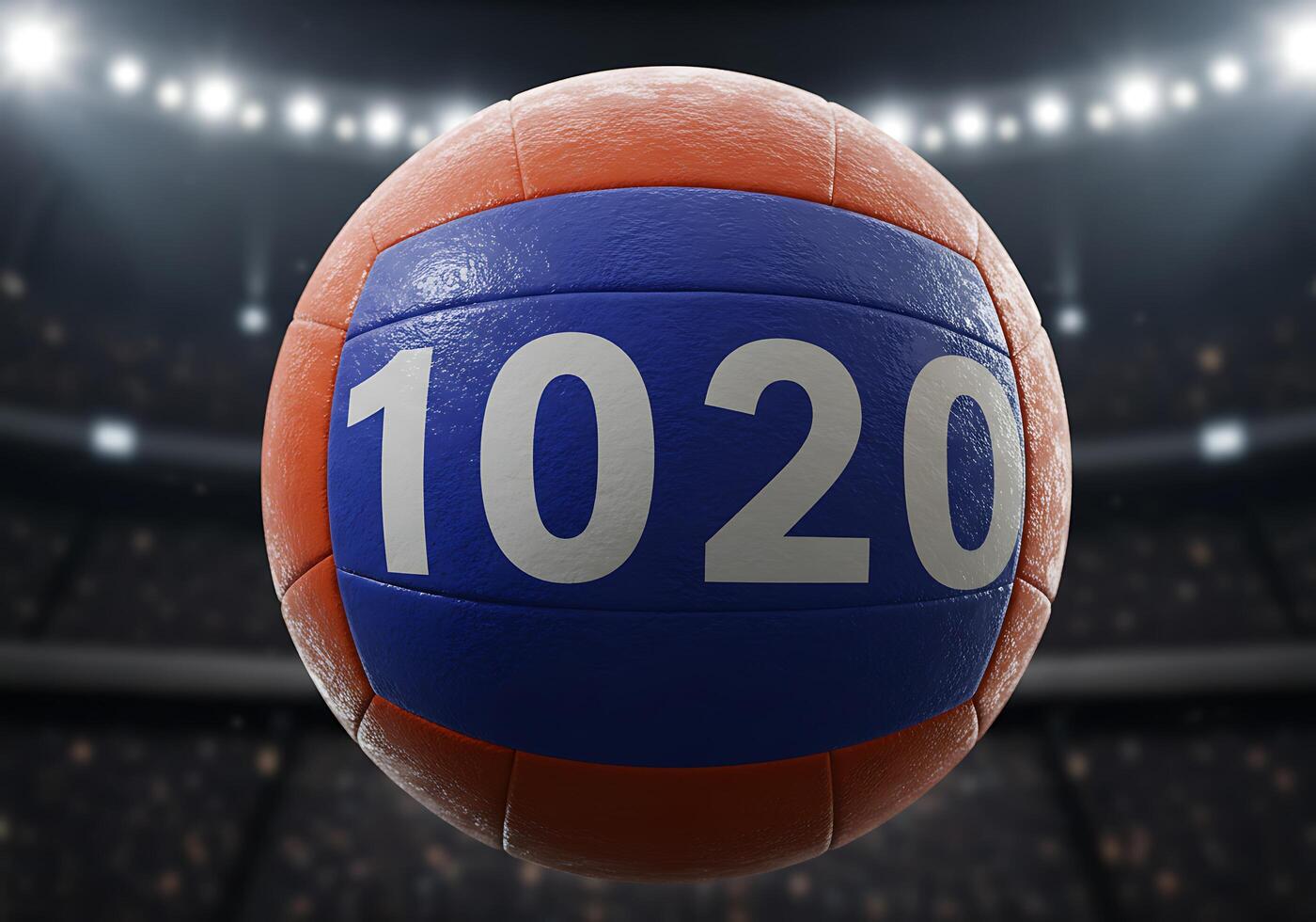 A volleyball ball with the number 1020 on it photo
