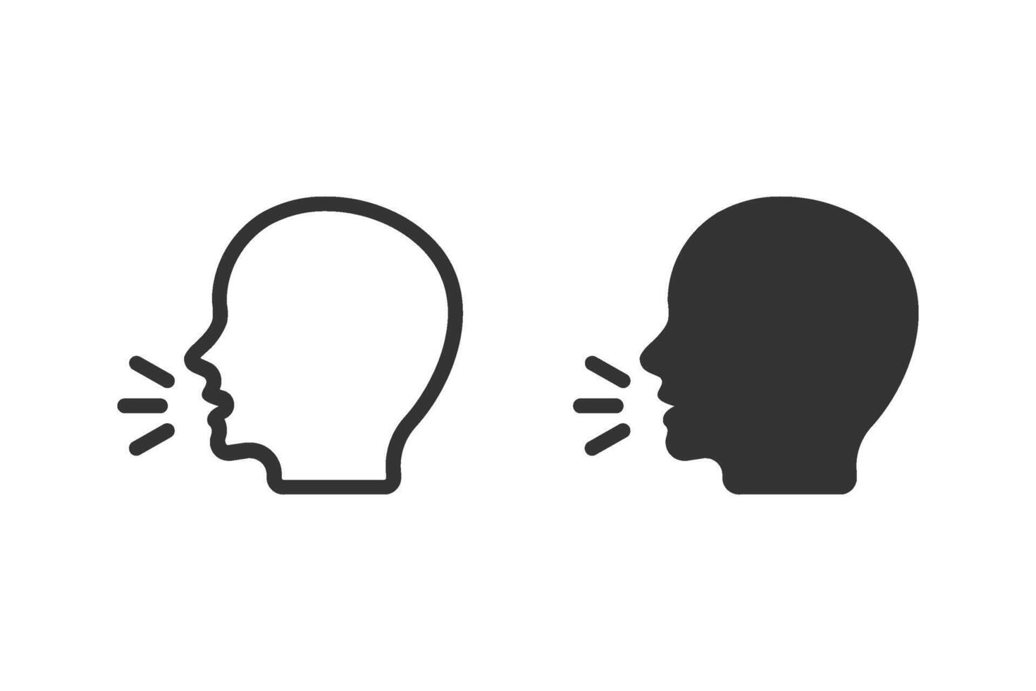 Speaking icon set. suitable for various design projects related to communication, talking, and voice. illustration vector