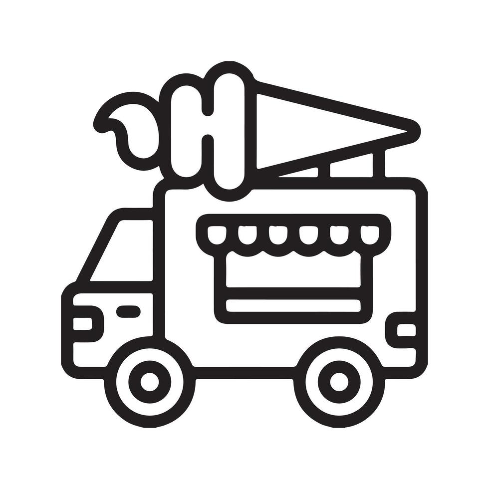 Ice Cream Van icon vector