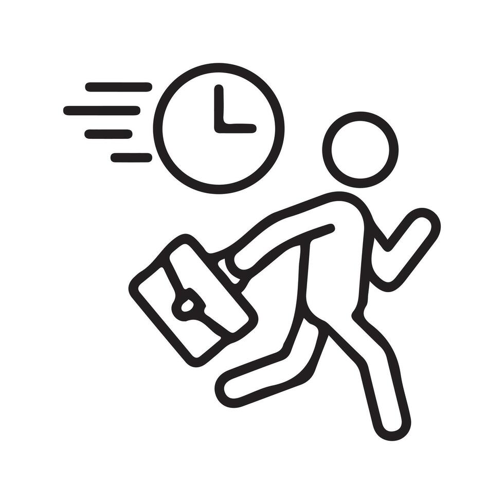 Immediate line icon vector