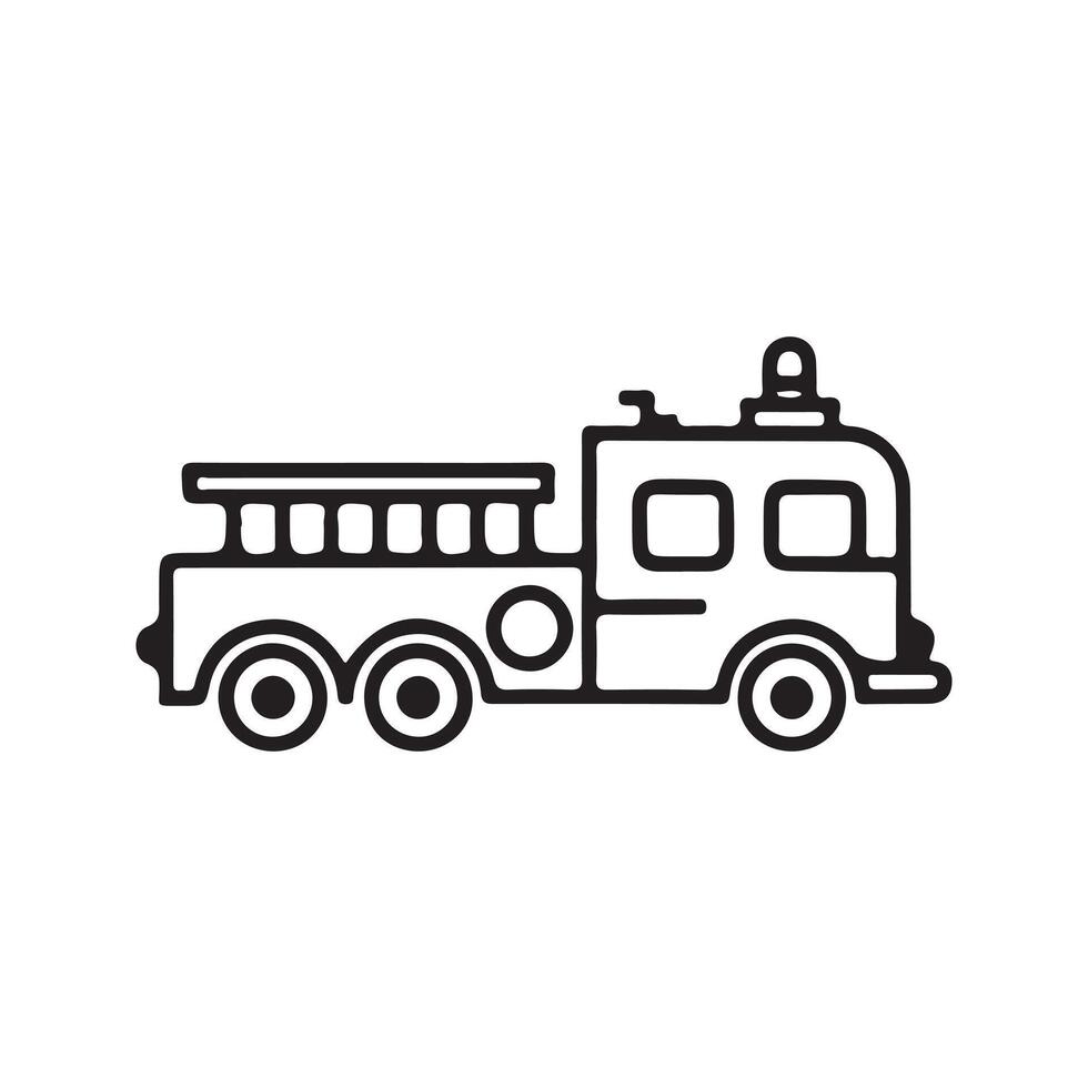 fire truck icon vector