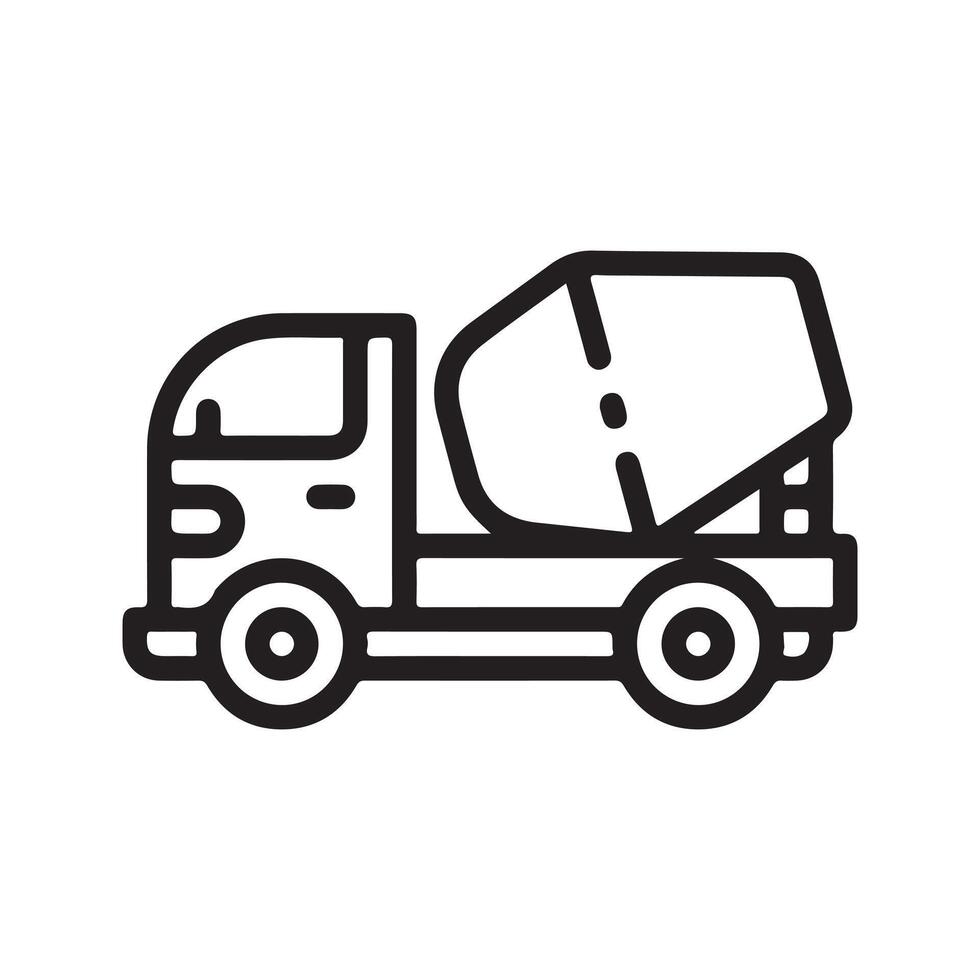 truck line icon vector