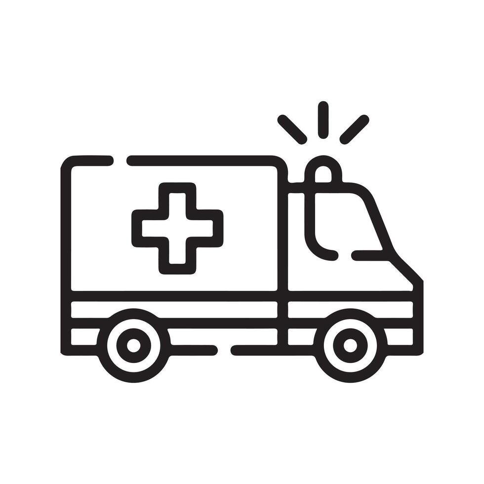 ambulance car icon vector