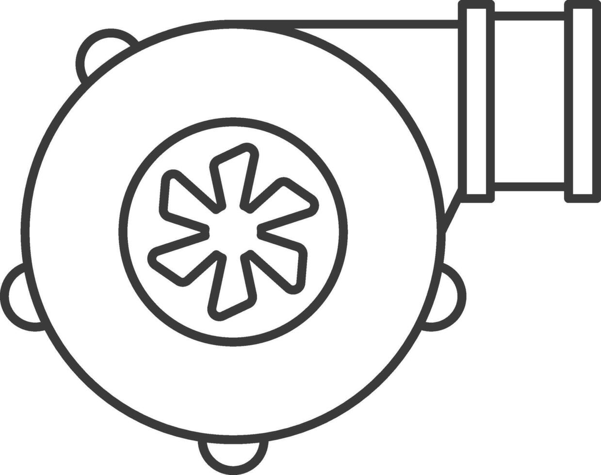 Car turbo icon. Car modification icon in outline style. vector