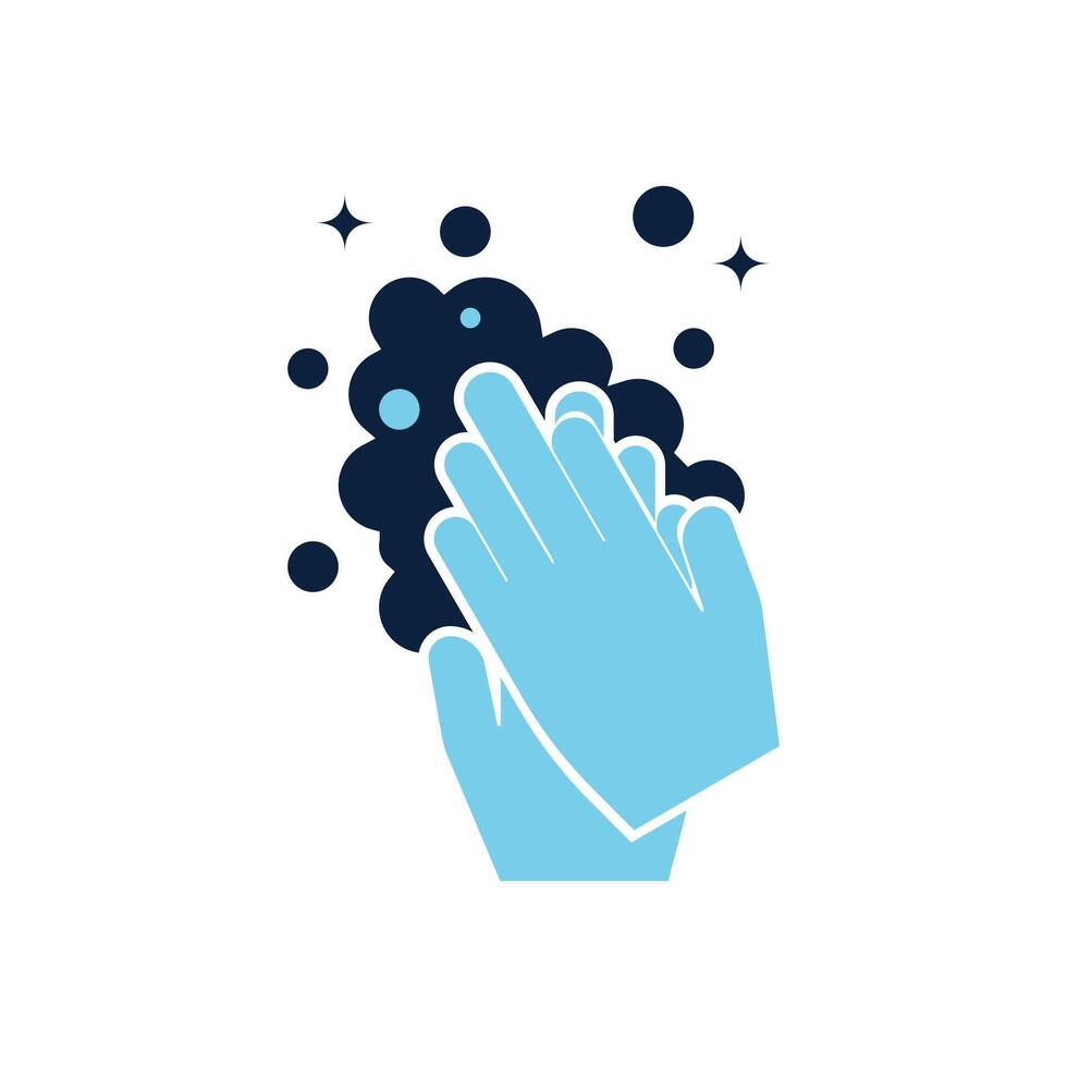 Wash your hand flat icon vector